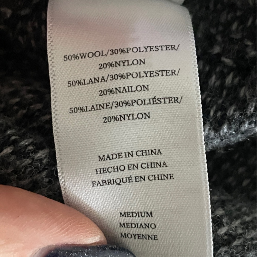 Rails Charcoal Ice Rune Wool Sweater Jumper Size … - image 7